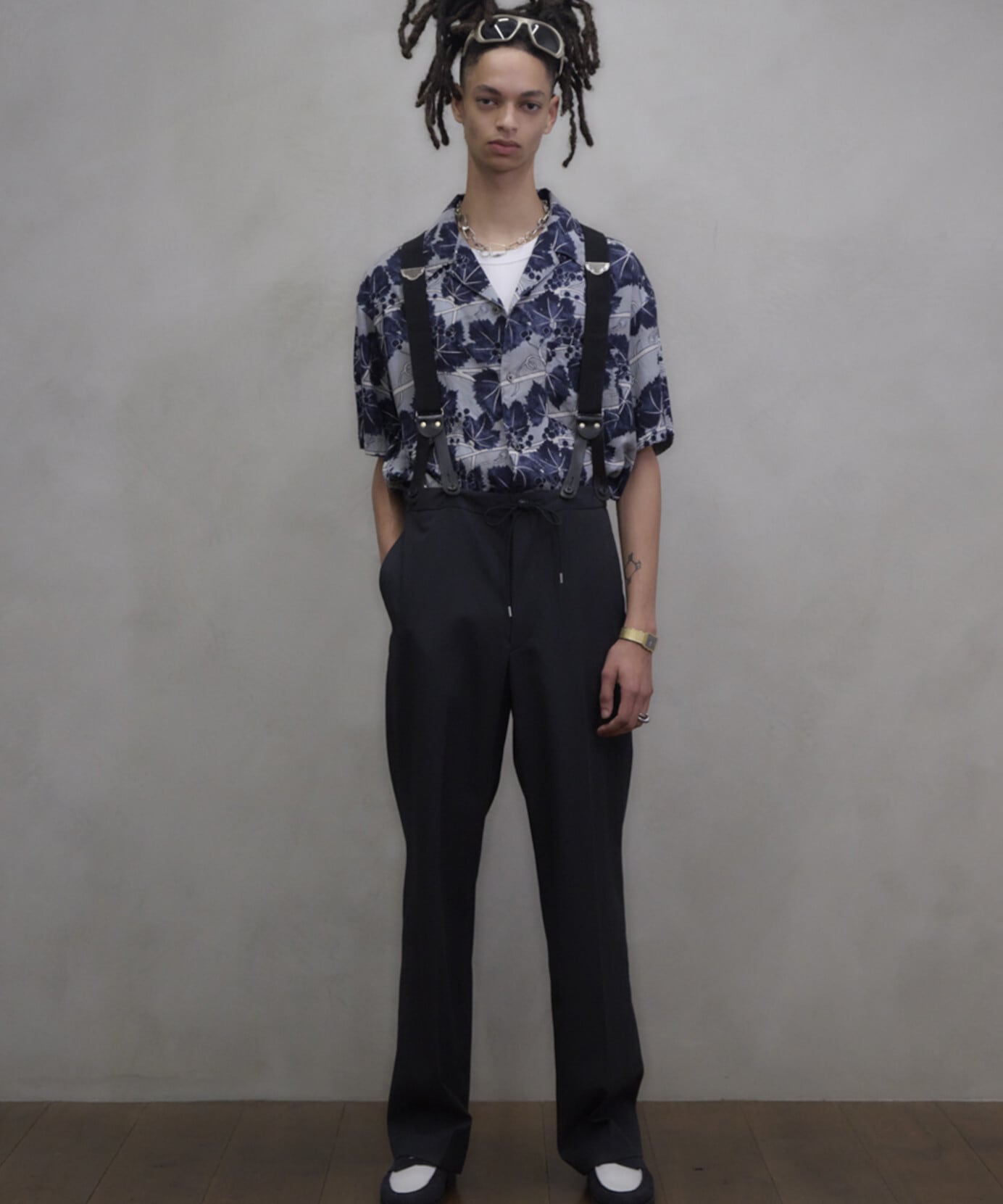 UNUSED / US2564 SHORT SLEEVE PRINT SHIRT(GRAY) | AfterSchool