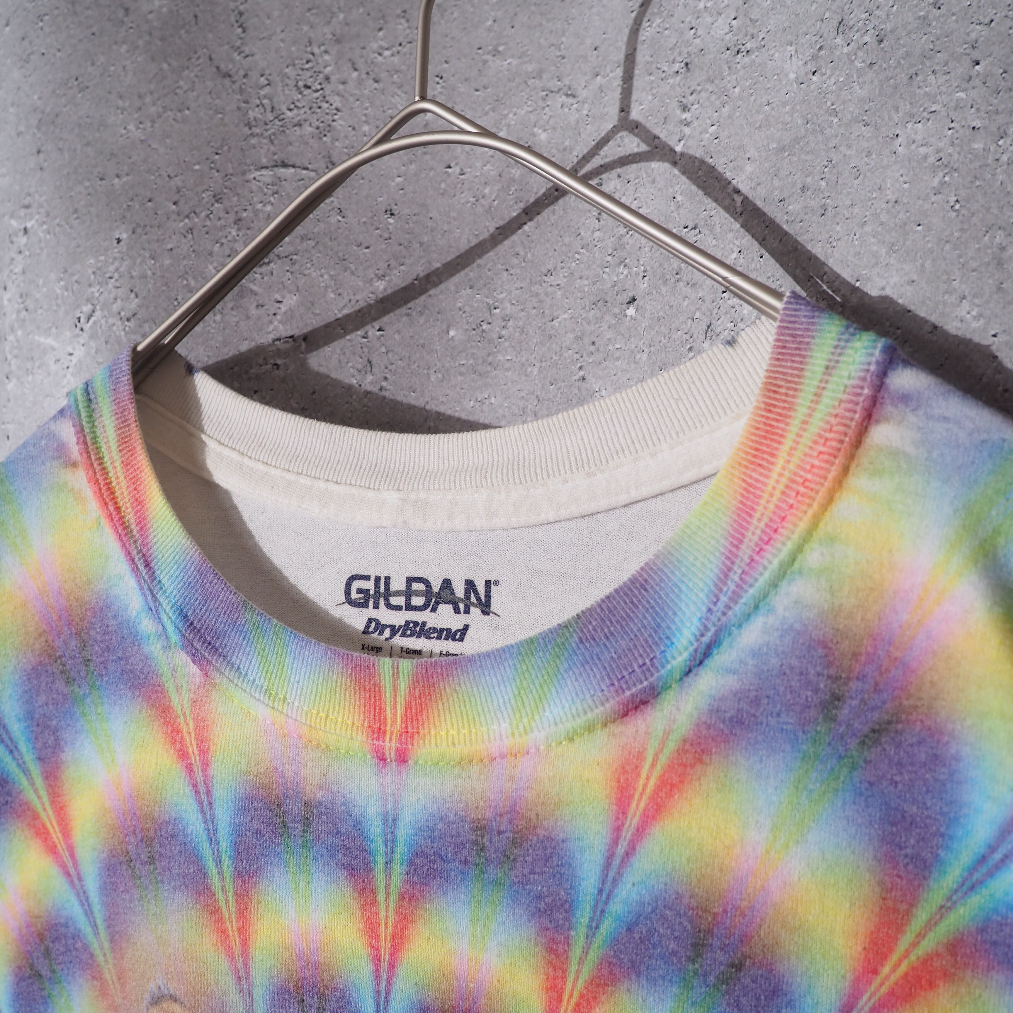 ” Psychedelic cat face ” photo printed loose Tee