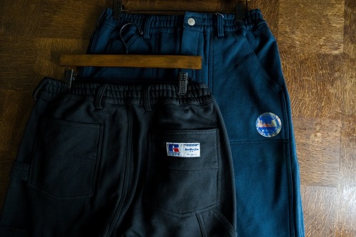 Russell×BerBerjin スウェットダブルニーペインター
