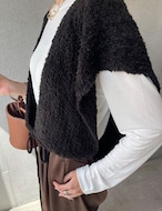 【25aw】Wool100% Cross-kinit Vest_3colors