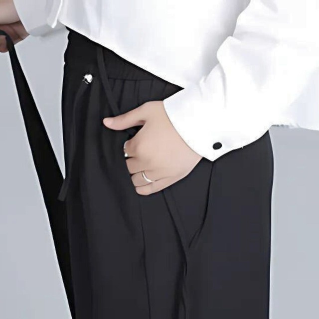 Shoulder strap wide pants C0569