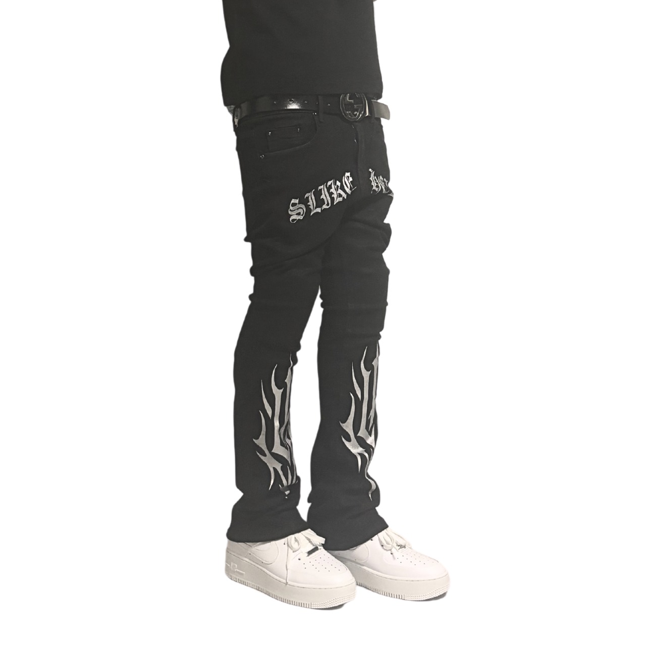 ELDOLADO BRAND ICON flare silver pants【ES028】 - 5