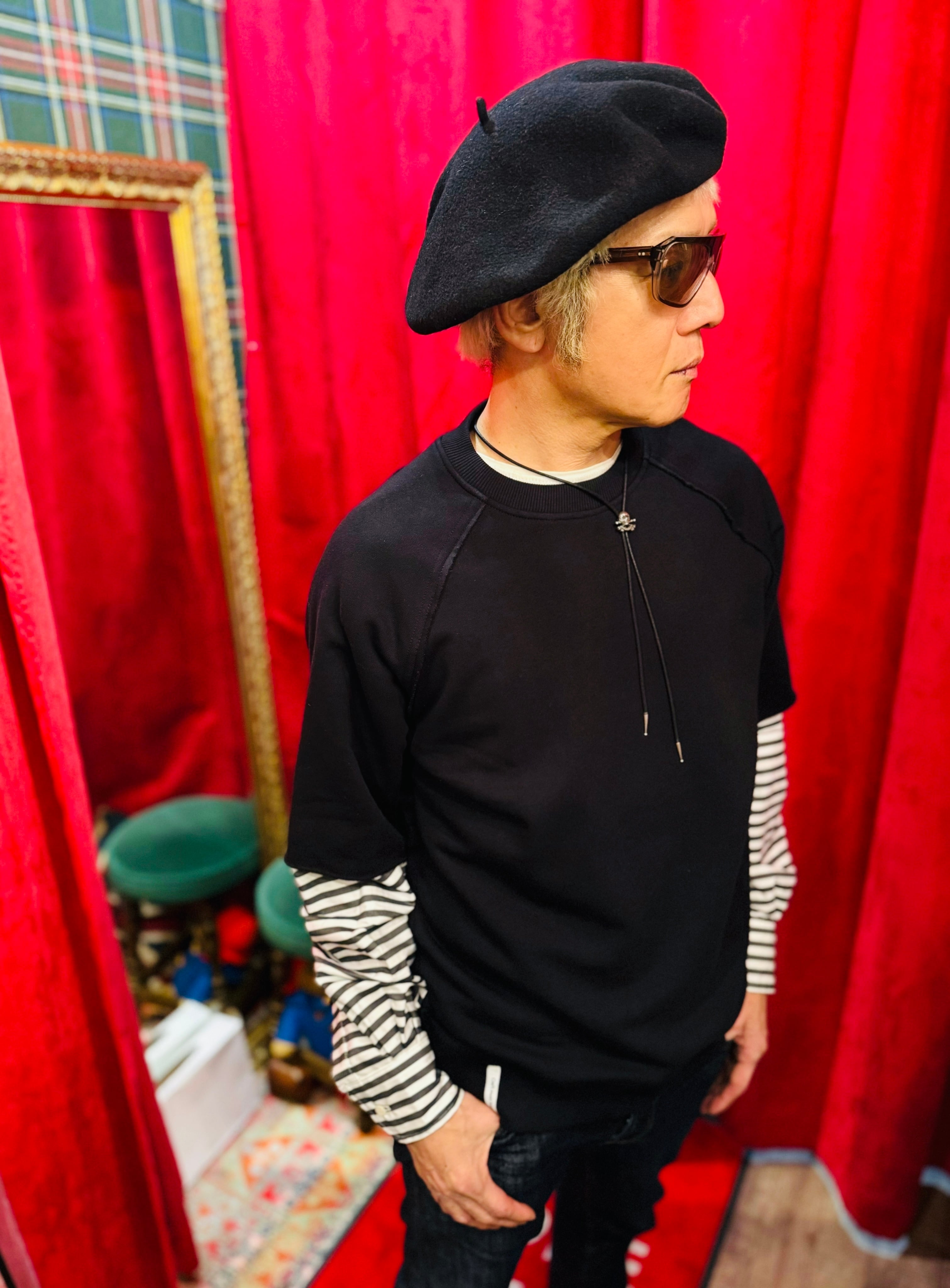 □AKA SIX simon barker × FRAGMENT “DEAD COWBOYS” Tシャツ WH-S 藤原 