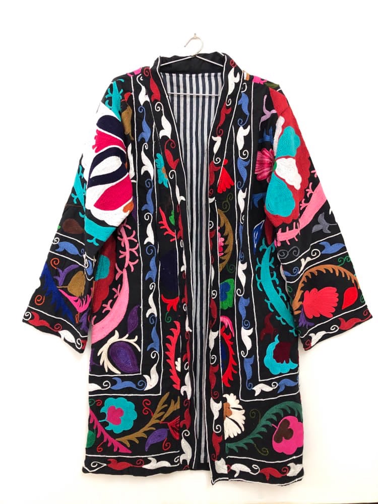 スザニガウン スザニ刺繍 ヴィンテージ 手刺繍 ヴィンテージスザニ刺繍ガウン | flip flop