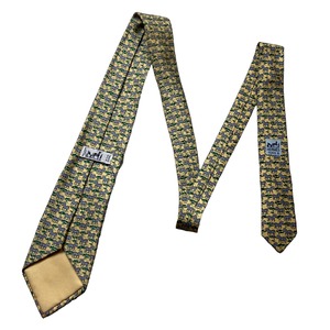 HERMES zebra print silk tie