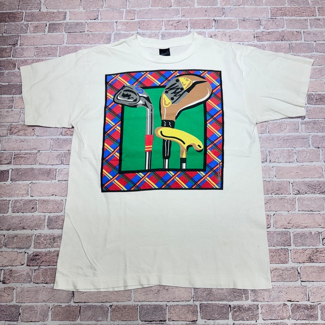Ⓚ1990s THREADS OF SUN FUN GOLF T-SHIRT