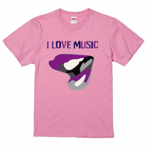 LoveMusic ロゴ入りＴシャツ  ピンク  男女兼用