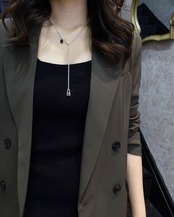 CHAIN NECKLACE #2 with GODSIZE® I.D. TAG 55 / ゴッドサイズ® #2 I.D.タグネックレスチェーン55