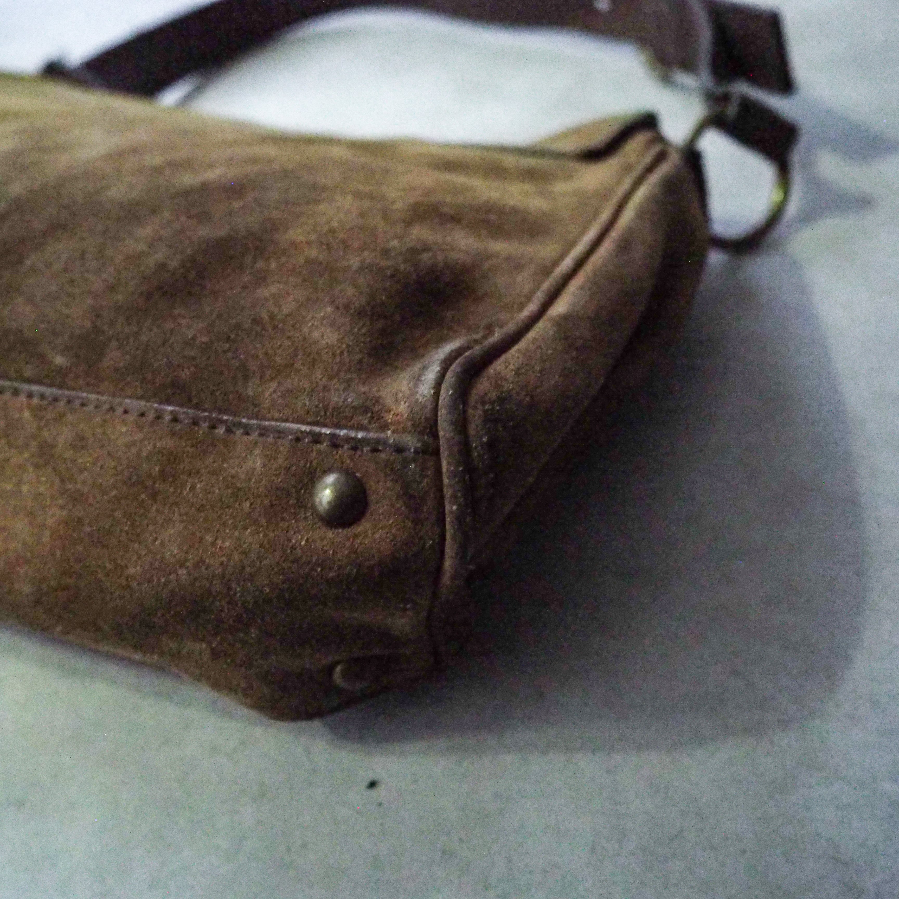 Late90s-00s “miu miu” suede leather shoulder bag 90年代 00年代