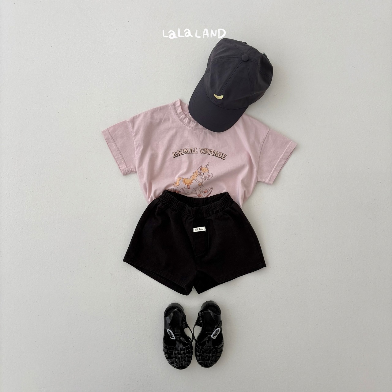 【取寄/韓国直送】LALALAND 26/SM （Kids）シンプルコットンハーフパンツ｜夏服｜韓国子供服