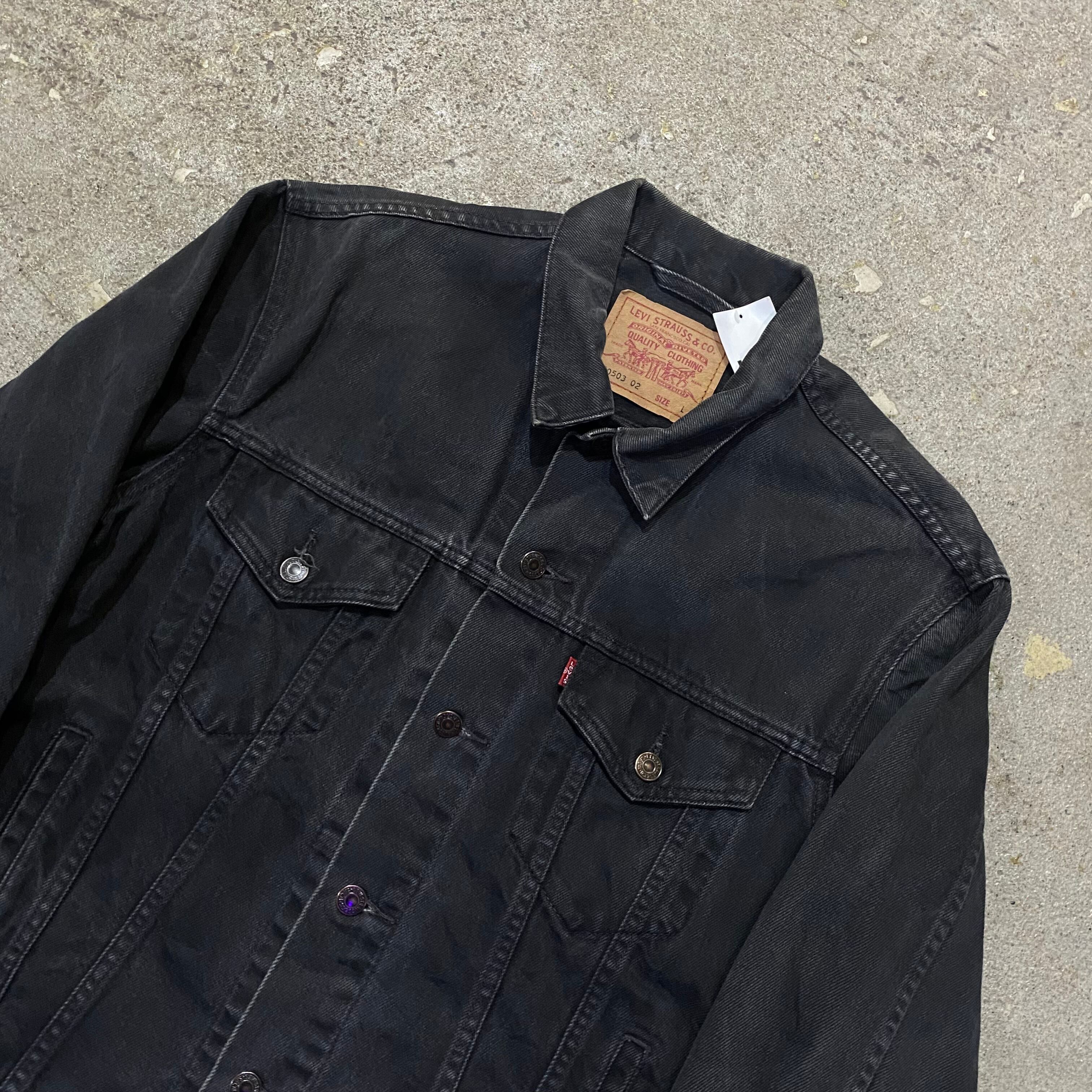 トップス 「ユーロ、先染めBLACK、サイズL JACKET DENIM 02 70503 LEVI'S iiy トップス