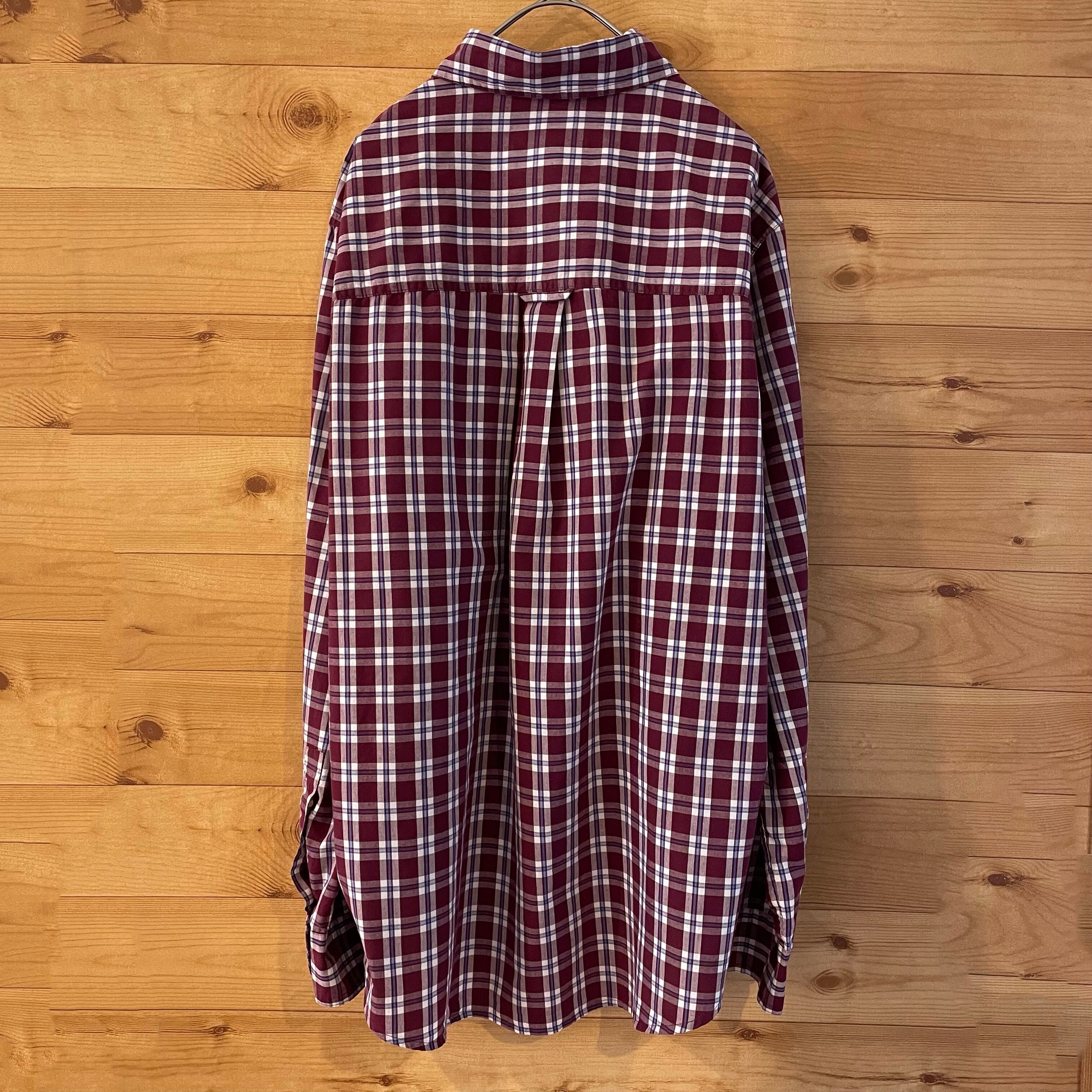 CHAPS 無地シャツ　長袖　　ワンポイント　人気　オーバーサイズ　b70