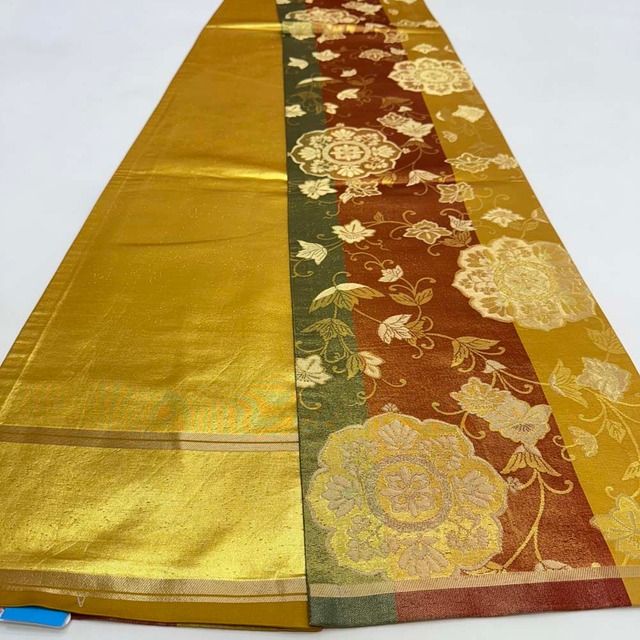 引き振袖用帯 本振袖用帯  裾引き 大振袖 全通 440cm 花嫁衣装 舞台衣装 中古 リサイクル 結婚式 婚礼 4880