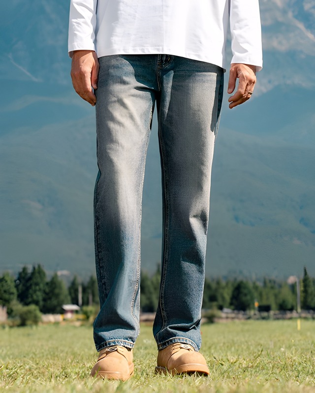 レトロウォッシュ ストレートデニム 4色　E0173