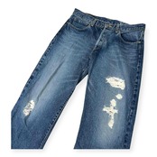 URBAN RESEARCH アーバンリサーチ 赤耳 セルビッチ ダメージ加工 デニムパンツ ジーパン 34 /インディゴ/メンズ/ボタンフライ/日本製