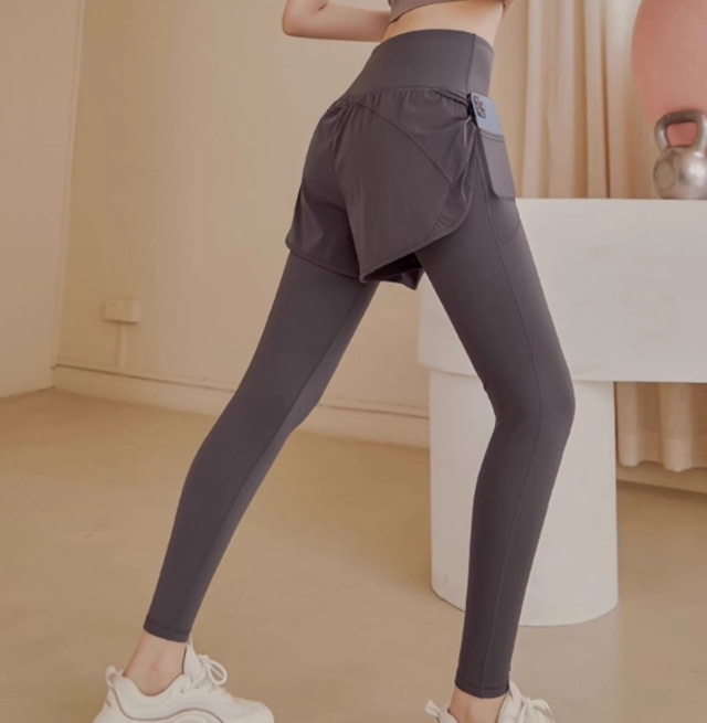 ショートパンツ付き フルレングス レギンス　3　00012