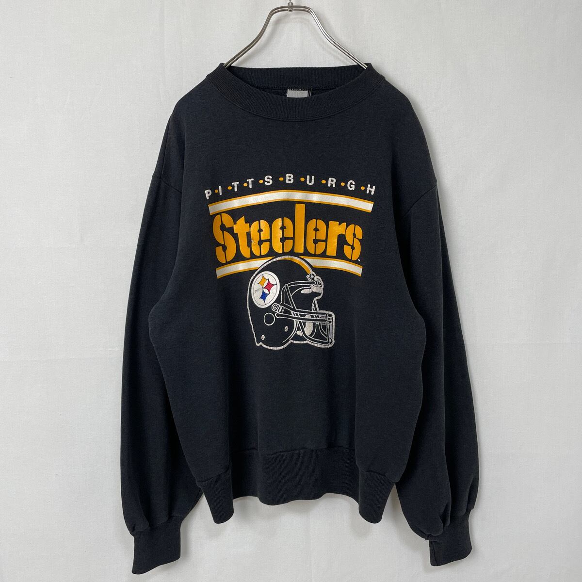 90s NFL Steelers スウェット 古着 スティーラーズ 黒 ブラック