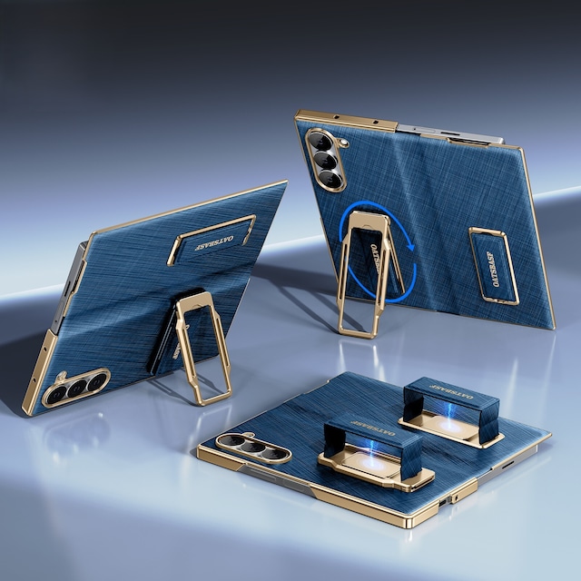 ◆Galaxy Z Fold 7/6◆ Dual Strap Leather Phone Case / デュアル ストラップ レザー スマホケース