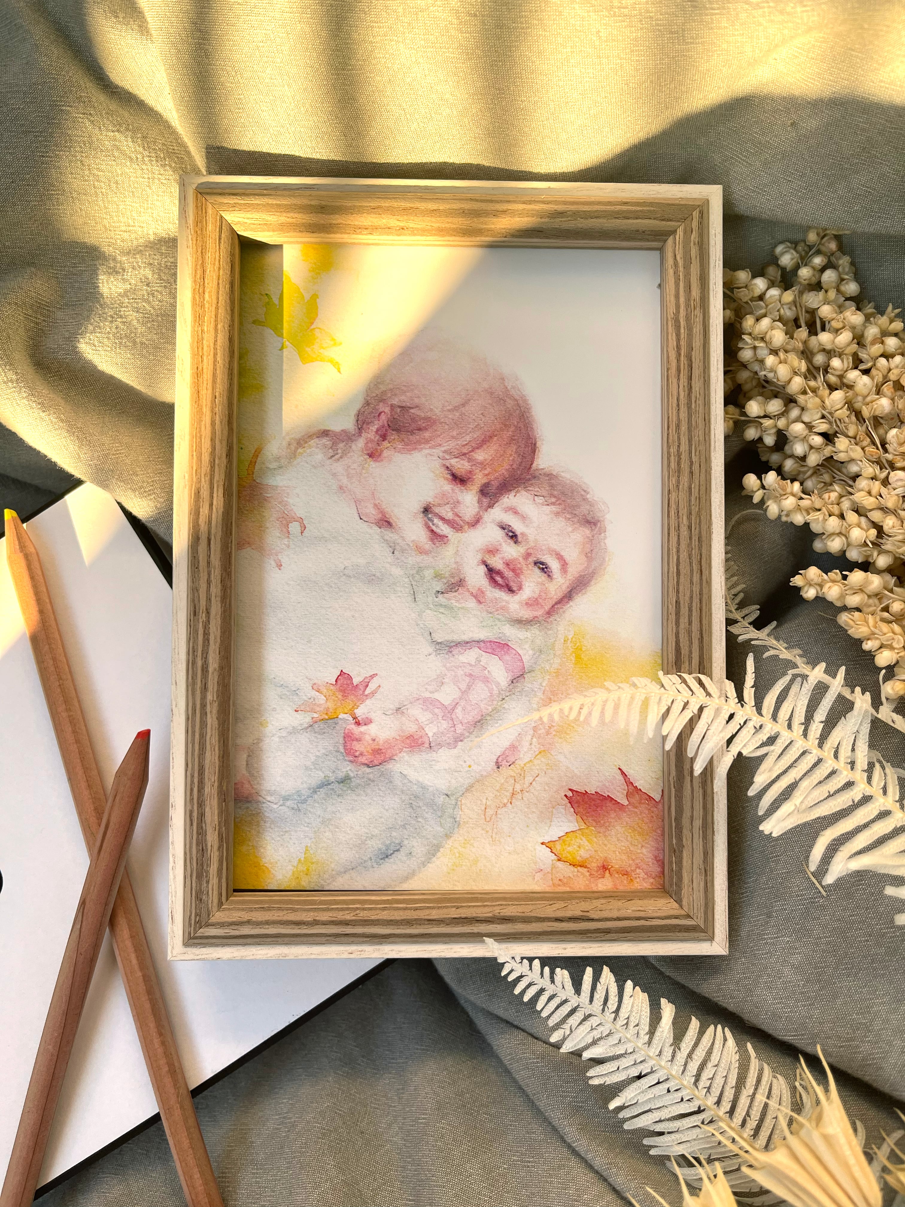 オーダー水彩画(A3サイズ/3シーン) | 水彩作家 yukko オフィシャルEC