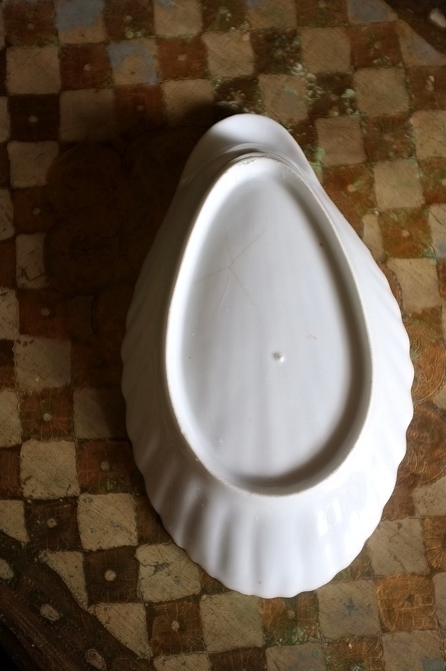 19世紀  金の海から 帝政様式 金の貝と大きなラヴィエa パリ窯 アンティーク