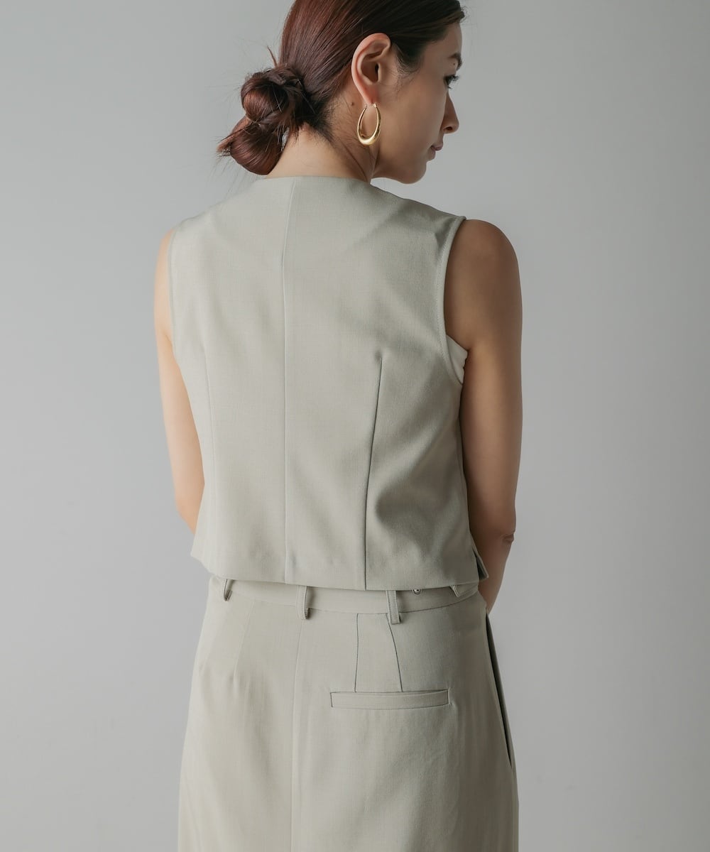 LINEN LIKE VEST (ﾘﾈﾝﾗｲｸﾍﾞｽﾄ）【5523007】 | CIEL'AIR