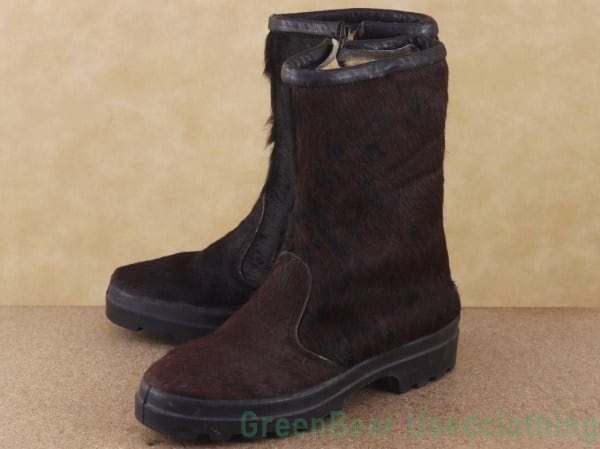 Vintage Ashen Flame Zip-up Heel Boot ブーツ | Pay ID