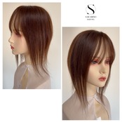 24チャム(栗ブラウン)人毛ウィッグピース