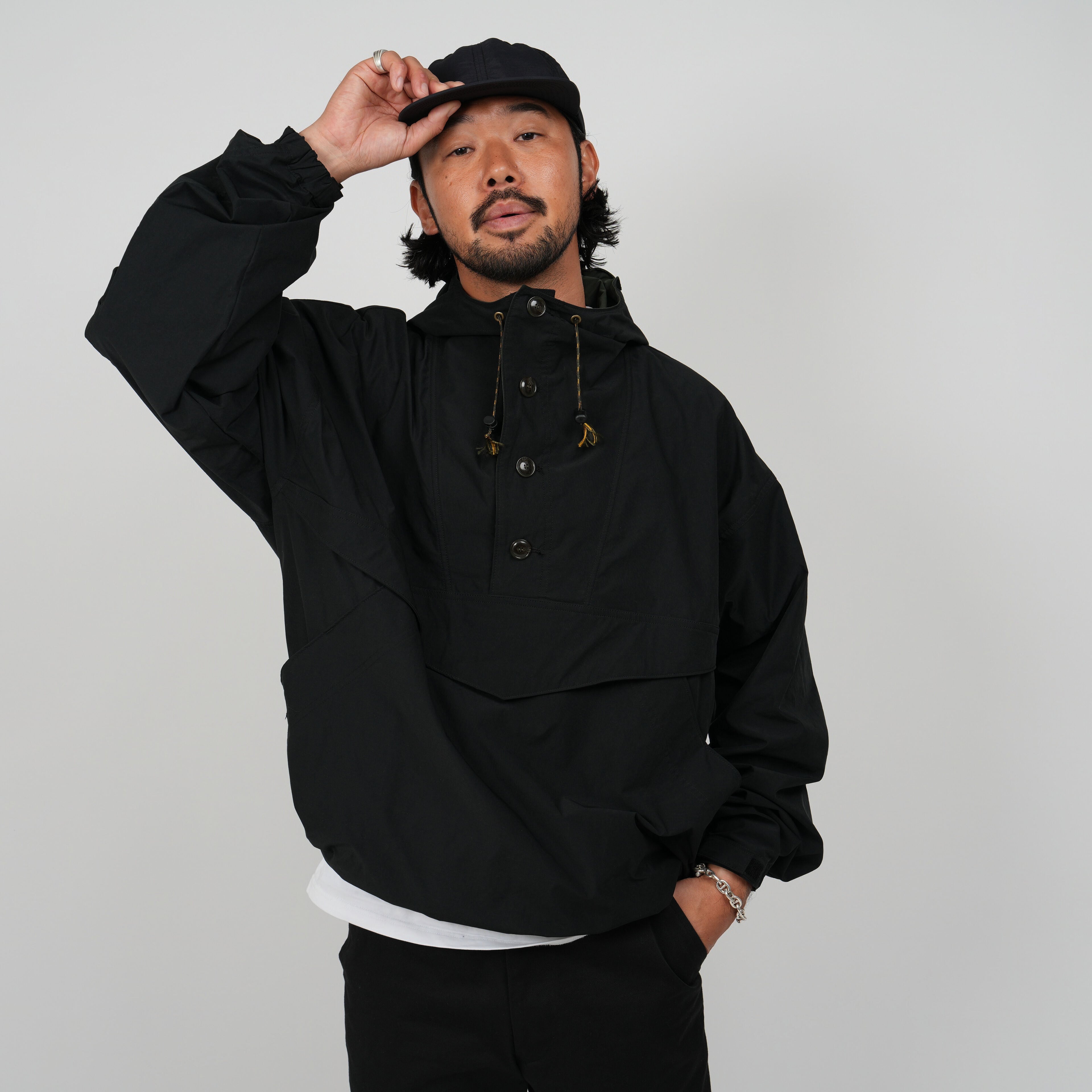 KAJA ANORAK HOODIE アノラック フーディー 　Lサイズ　OVY KAJA FRONT BUTTON ANORAK HOODIE | KAJA