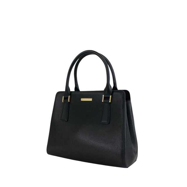 BURBERRY バーバリー ハンドバッグ ブラック ロゴ レザー vintage ヴィンテージ オールド imtu4e
