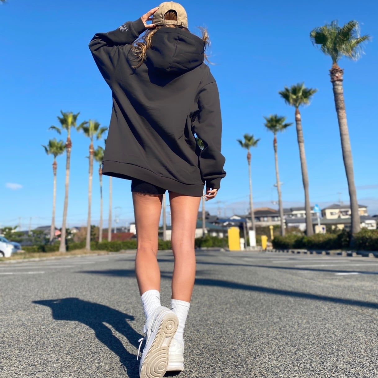 ストリート系LUSSO SURF パームツリーパーカー Mサイズ RVCA オーバー 