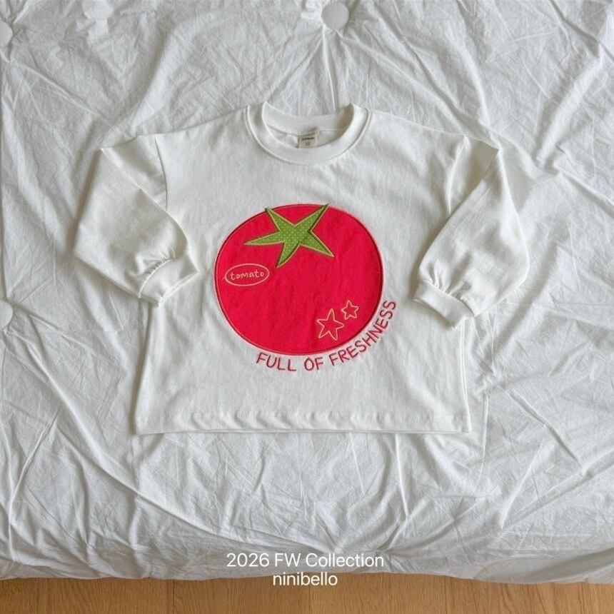 送料無料【予約】/ トマトパッチTシャツ / ninibello