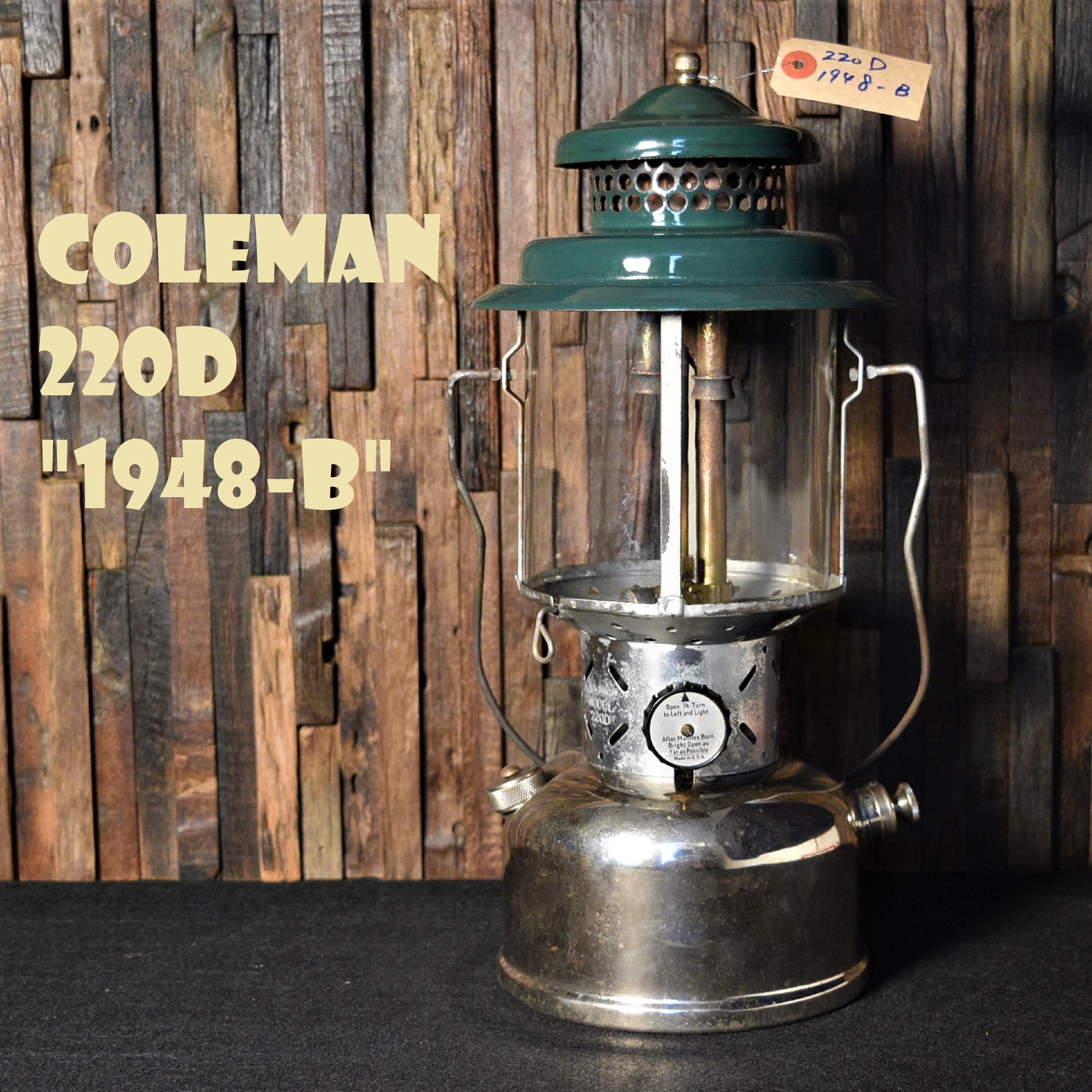 コールマン 220D 1948年製造B期 ビンテージ ツーマントルランタン