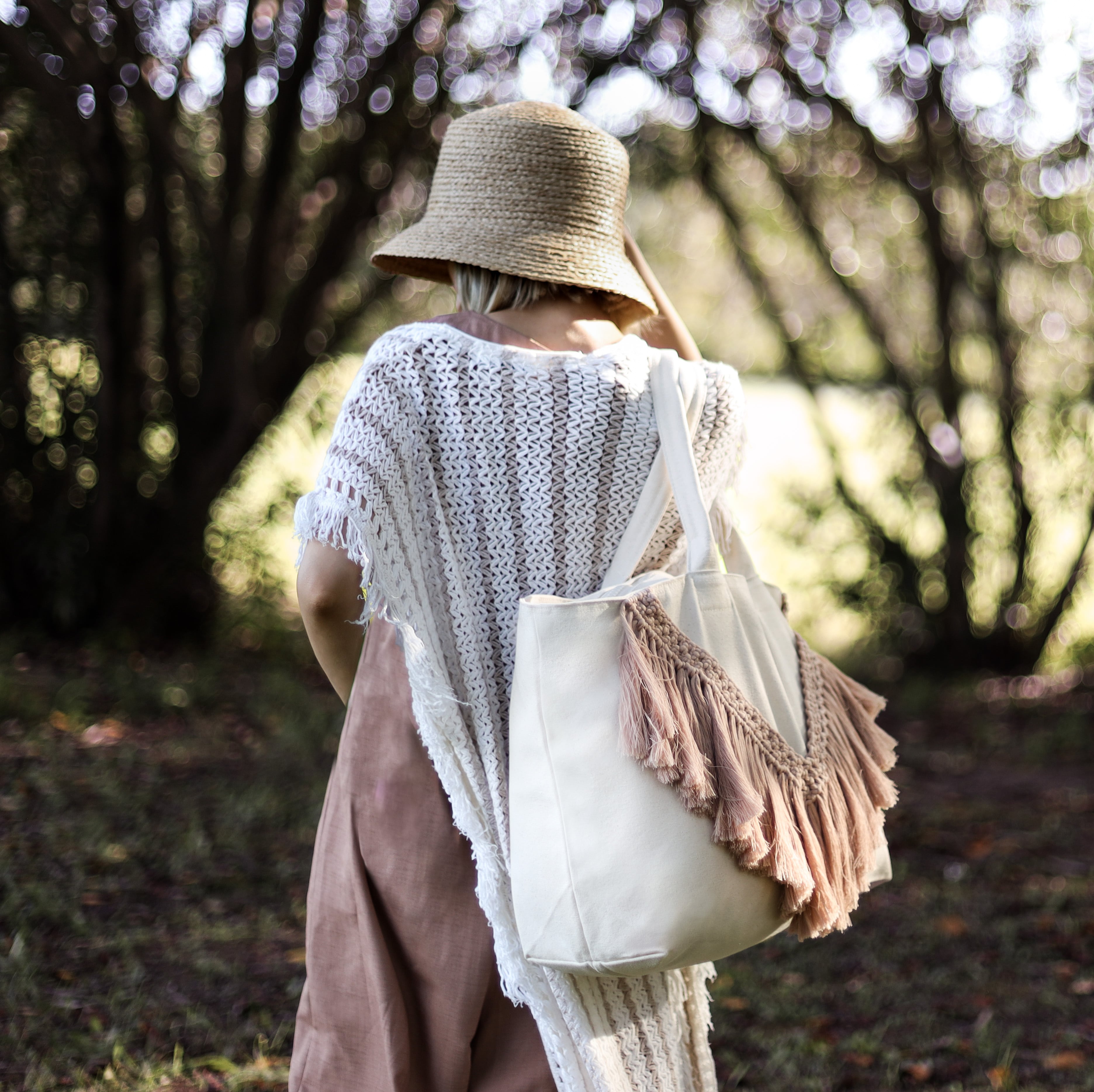 Macrame V Fringe Bag L | Sfeemy （スフィーミー）
