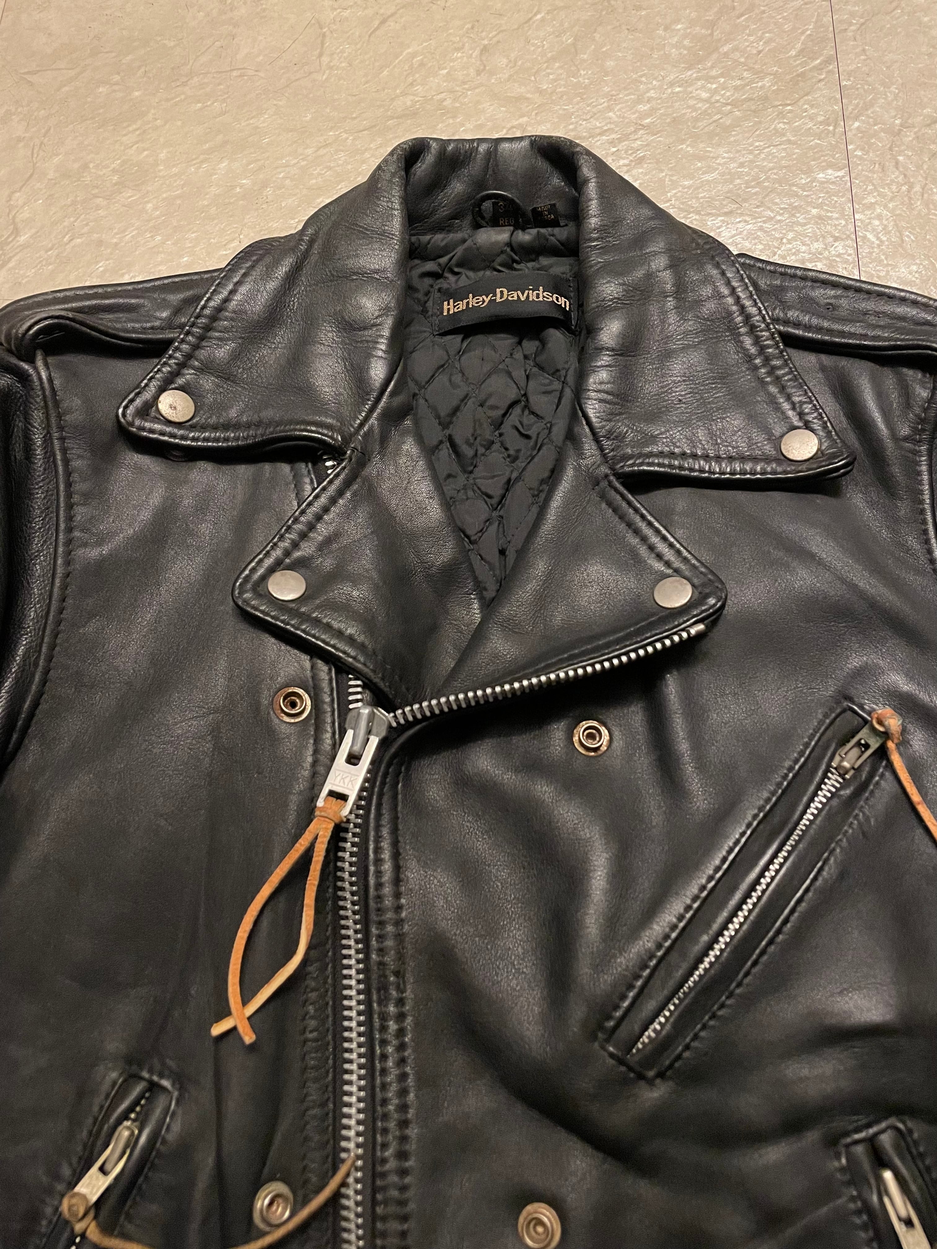 80年代 vintage Harley Davidson ハーレーダビットソン レザー