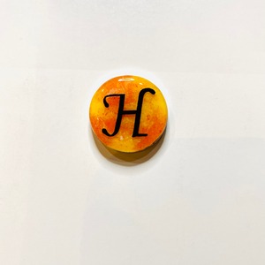 ゴルフマーカー・タイダイ柄イニシャル入り(マグネットタイプ)