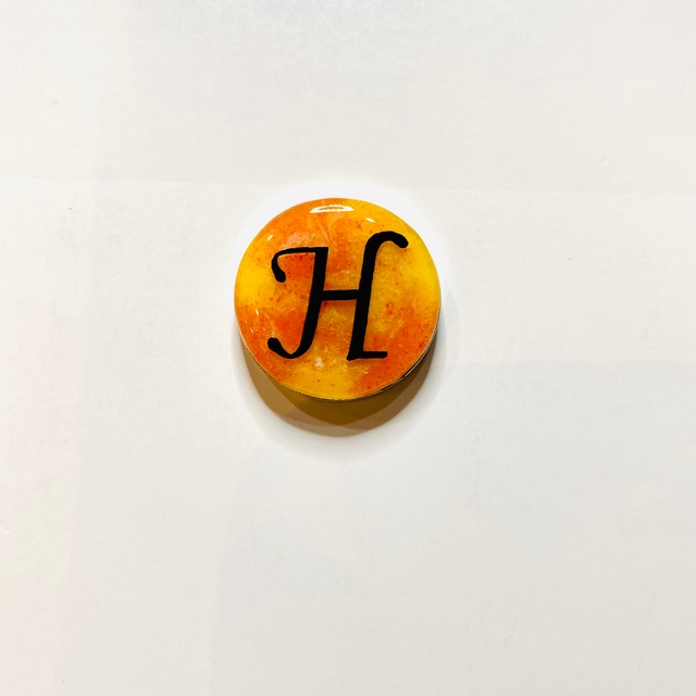 ゴルフマーカー・タイダイ柄イニシャル入り(マグネットタイプ)