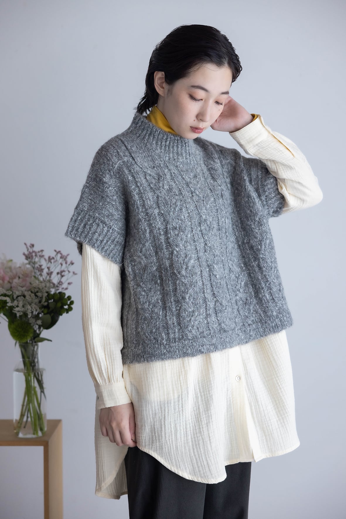 ESSEN.LAUTREAMONT AQUAニットベスト ESSEN.LAUTREAMONT AQUAニットベスト