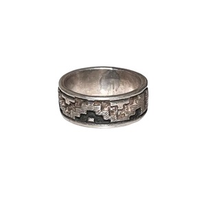 Dan Jackson silver rag overlay ring