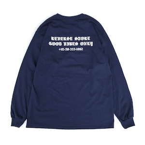 Reverse Original - GOOD VIBES ONLY Pocket L/S Tee - Navy