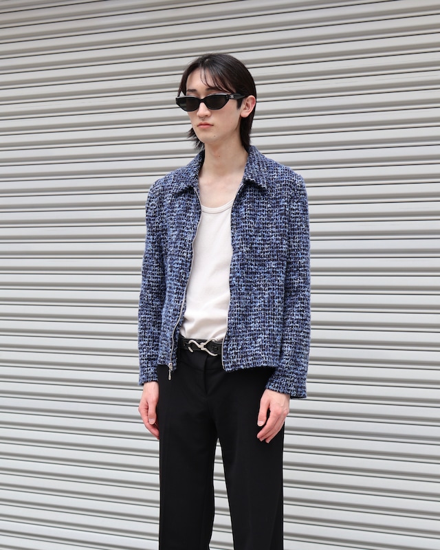 Random pile short length blouson
