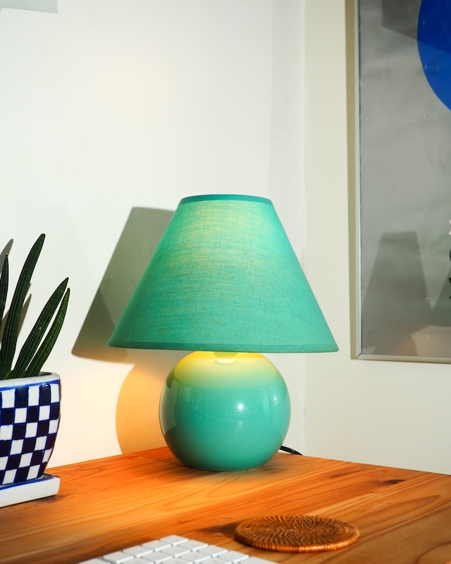 1997 Light blue shaded lamp, made in Taiwan