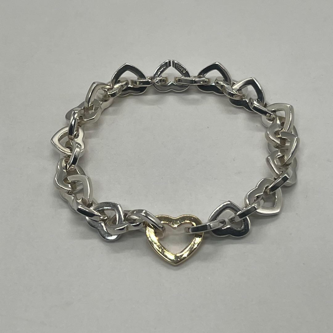 ティファニー TIFFANY ハート リンクブレスレット ヴィンテージ コンビ