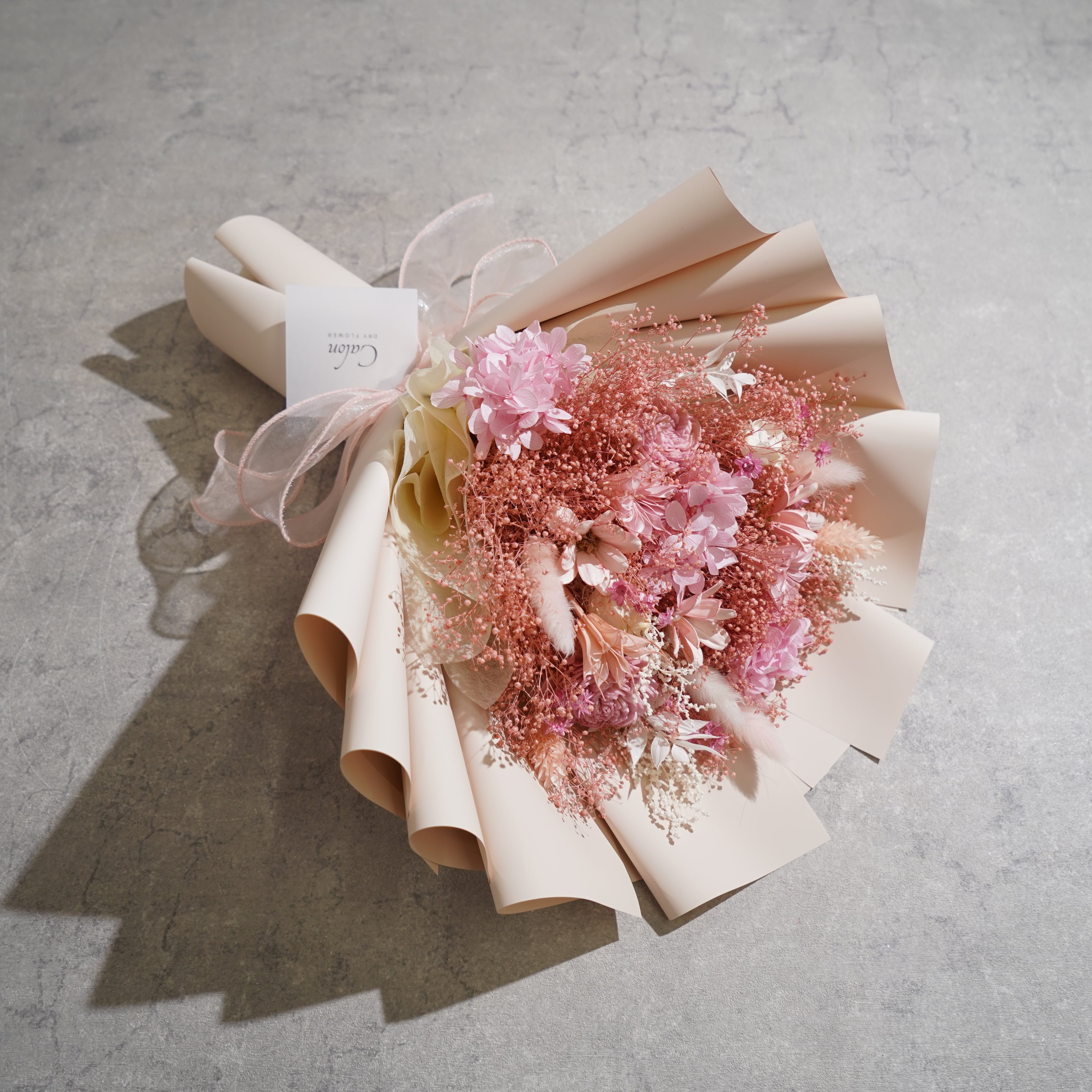 ドライフラワーの花束 Mサイズ ライトピンク M-498≪限定1点≫