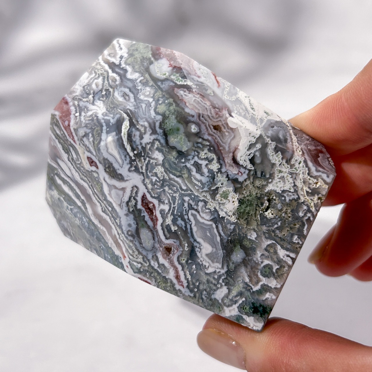 ピンクモスアゲート フリーフォーム