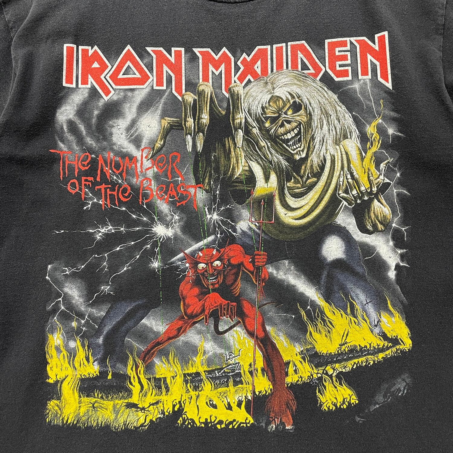 IRON MAIDEN/アイアン・メイデン 魔力の刻印 再発Tシャツ Lサイズ USA 古着 Iron Maiden アイアンメイデン 魔力の刻印 ミュージック
