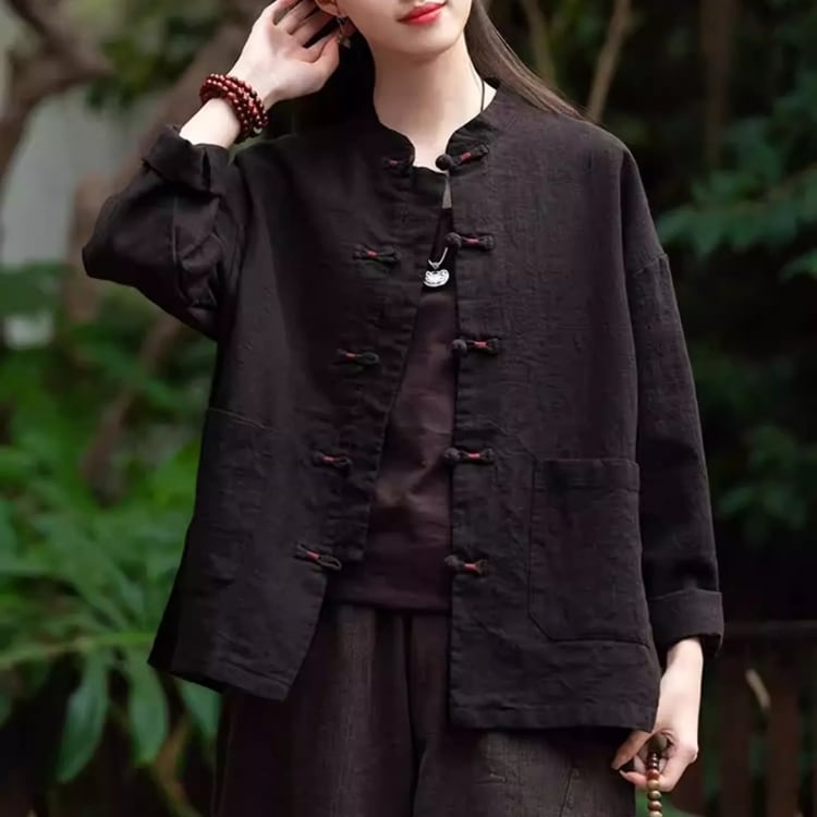 チャイナボタン　ナチュラルジャケット　3カラー　YS00050