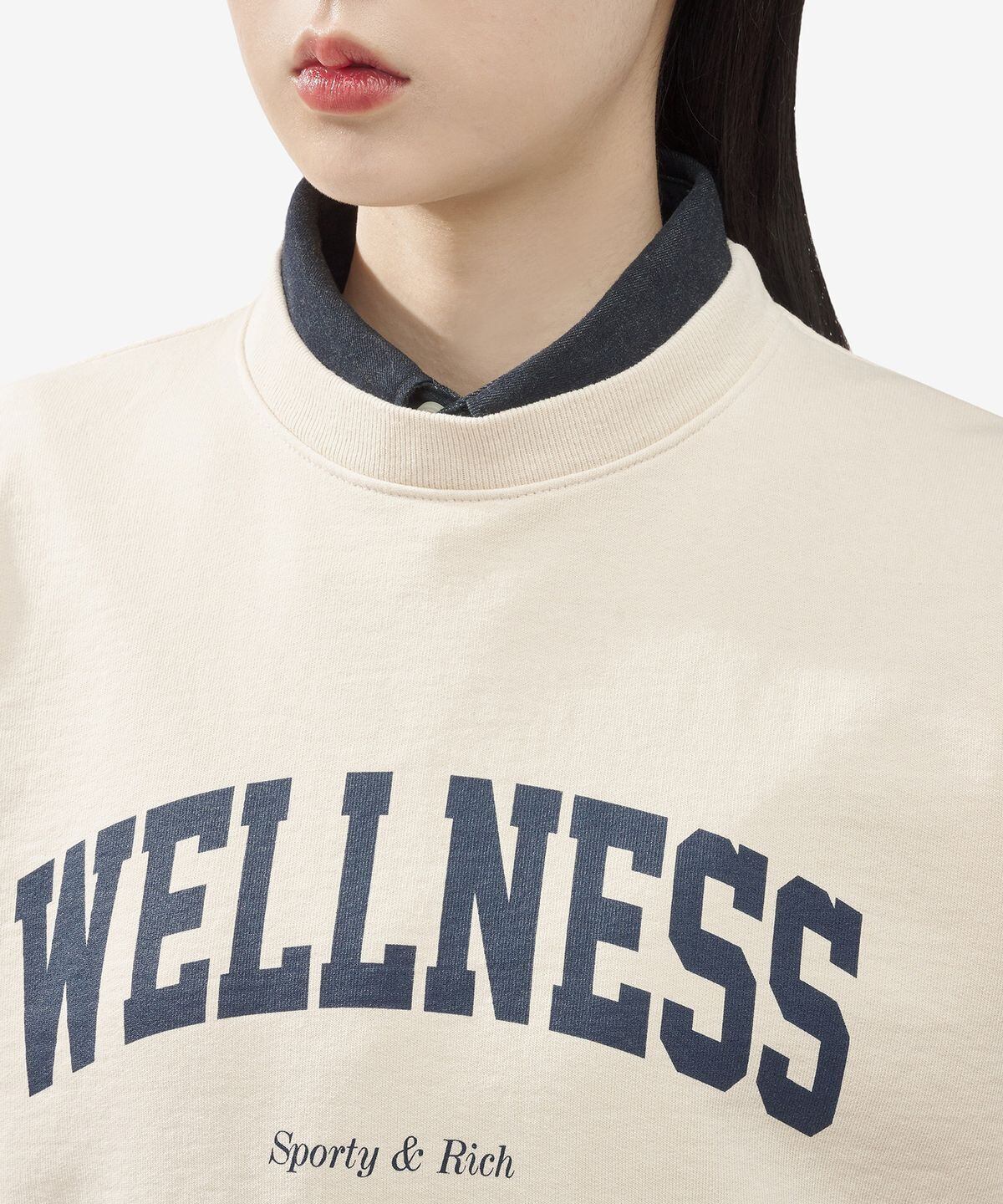 Stray Kids リノ 着用 Sporty & Rich スウェット ☆Stray Kids リノ 着用!!【SPORTY&RICH】Wellness Logo Print
