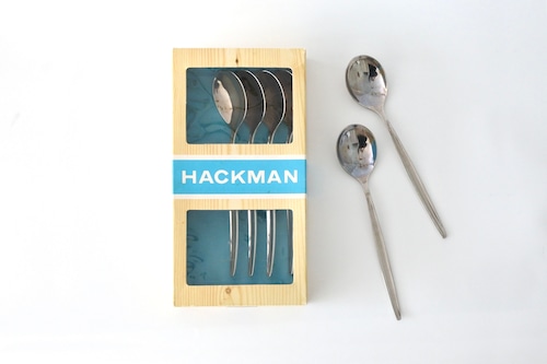 vintage HACKMAN POLAR table spoon 6p gift set  /  ヴィンテージ ハックマン  ポーラ テーブルスプーン 箱入り 6本セット