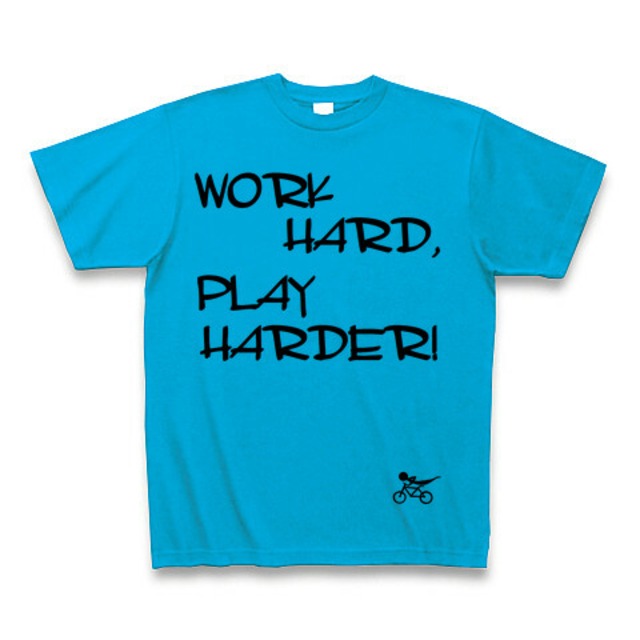 WORK HARD,PLAY HARDER　Tシャツ　ホットピンク