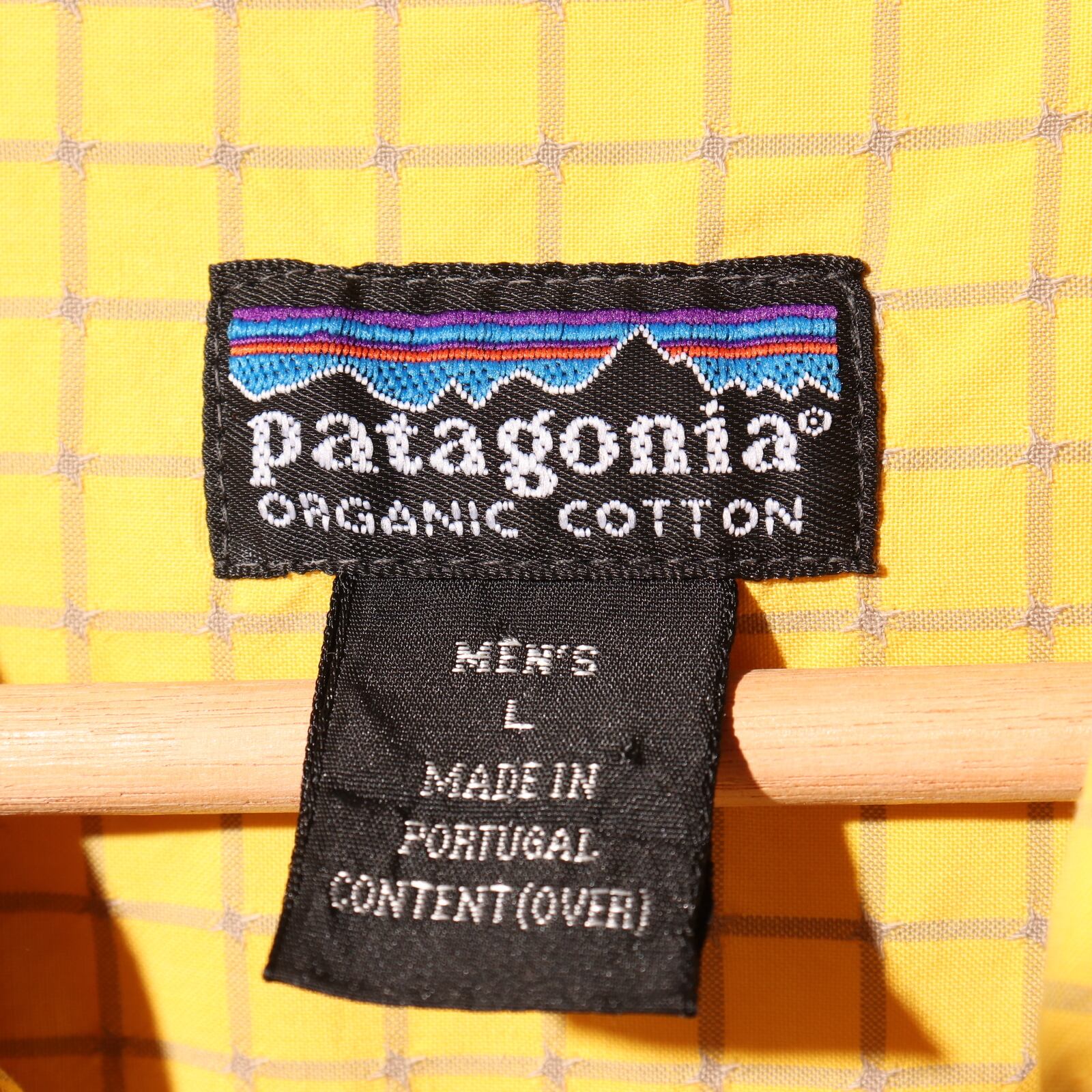 美品 L Patagonia 00年 ポルトガル製 ピマコットン 長袖チェックシャツ  